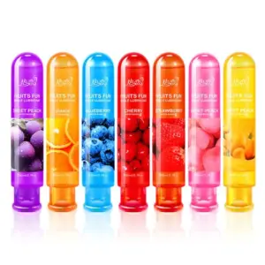 Fruity Flavored Lubricant Set - 7 Fruit Scents Water-Based Gel - Strawberry/Blueberry/Cherry & More - Couples Intimate / Anal / Masturbation Lube 1