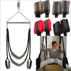 Hanging Sex Swing with Neck-Saving Headrest - Adjustable Straps & Padded Support - Couples Multi-Position BDSM Sex Furniture 6