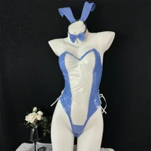 Sexy Pink Bunny Bodysuit – Anime Rabbit Lingerie Cosplay 4