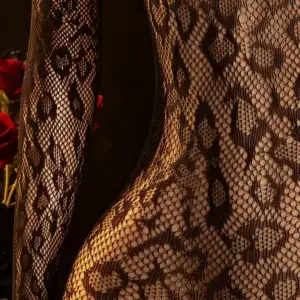 Sexy Leopard Fishnet Bodysuit - Long Sleeve High Stretch Deep Backless Sheer Stocking 5