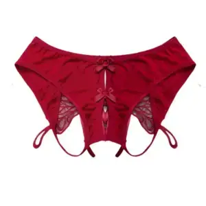 Butterfly Lace Low Waist Thong with Adjustable Straps - Sensual Mesh Panties 6