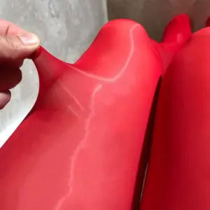 Oil Shiny Thigh-High Stockings - Glossy Silky Over-Knee Socks for Women (Black/Red/Nude) 6