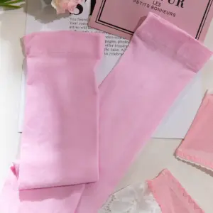 Sexy Lace Mesh Nurse Lingerie Set - Sweet Perspective Splicing Bra Garter Thong with Stockings 6