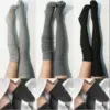 Cozy Thermal Over-the-Knee Knit Socks - Thick Ribbed Cable Winter Leg Warmers (1/3/5 Pairs, Multi-Color) 1