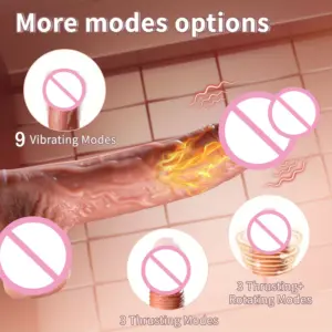 Realistic Thrusting & Rotating Vibrator – APP Smart Remote Control + Powerful Suction Cup Base 2