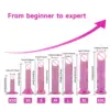 Progressive Size Realistic Jelly Dildo Series – Rounded Head + Strong Suction Cup Base, Beginner to Advanced 1