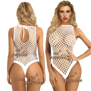 Fishnet Sheer Open Crotch Bodystocking – Multi-Color Sexy Integrated Teddy 2