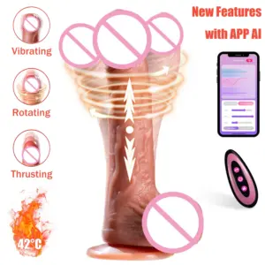 Realistic Thrusting & Rotating Vibrator – APP Smart Remote Control + Powerful Suction Cup Base 1