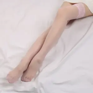 Lace Garter Belt + Thigh High Stockings Set - Sexy Suspender Sheer Over-Knee Socks for Women 3