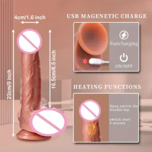 Realistic Thrusting & Rotating Vibrator – APP Smart Remote Control + Powerful Suction Cup Base 3