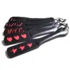 Heart & XOXO Hollow-out Leather Paddle – Cute & Naughty Couples Spanking Paddle with Star & Slave Words 6