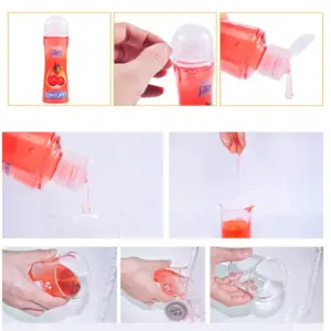 100ml Fruit Flavored Water-Based Lubricant – Strawberry / Blueberry / Cherry / Apple / Grape, Edible Flavor, Silky Smooth & Non-Sticky Intimate Gel for Couples 6