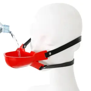 Funnel Mouth Gag Urinal – Silicone Drinking Funnel with Adjustable Head Harness, BDSM Forced Drinking Restraint Toy 3
