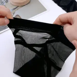 Gothic Lolita Bandage Thigh-High Stockings - Ultra-Thin Transparent Mesh with Crisscross Straps (Black/White) 5