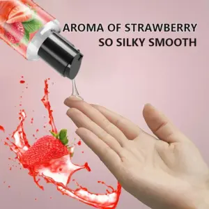 Strawberry Flavored Water-Based Lubricant 200ml – Sweet Fruit Scent, Silky Smooth, Non-Sticky Intimate Gel for Couples 5