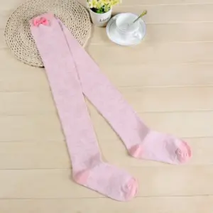 Kawaii Bow Thigh-High Stockings - Cute Heart Embroidery Over-Knee Socks with Pink Bow Patch (Pink/White/Gray/Black) 6
