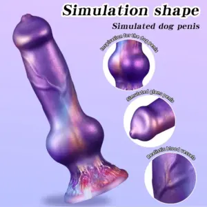 Realistic Canine Knot Dildo with Squirting Function – Gradual Expansion + Powerful Suction Cup Base 2