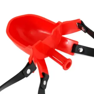 Funnel Mouth Gag Urinal – Silicone Drinking Funnel with Adjustable Head Harness, BDSM Forced Drinking Restraint Toy 4