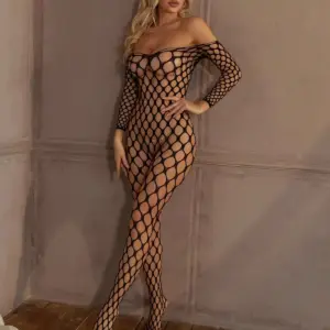 Strapless Fishnet Open Crotch Bodystocking – Sheer Sexy Teddy 5