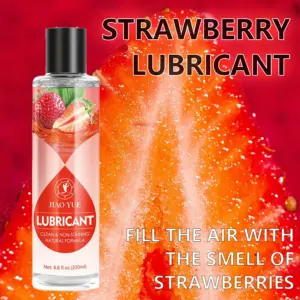 Strawberry Flavored Water-Based Lubricant 200ml – Sweet Fruit Scent, Silky Smooth, Non-Sticky Intimate Gel for Couples 6