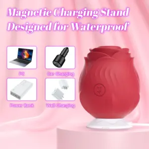Rose-Shaped Clitoral Sucking Vibrator - 10-Mode Female Stimulator with IPX7 Waterproof 5