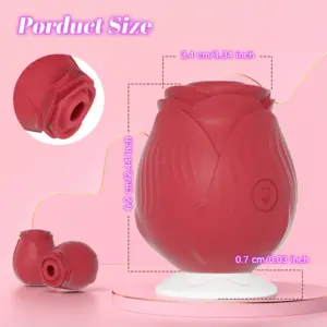 Rose-Shaped Clitoral Sucking Vibrator - 10-Mode Female Stimulator with IPX7 Waterproof 4