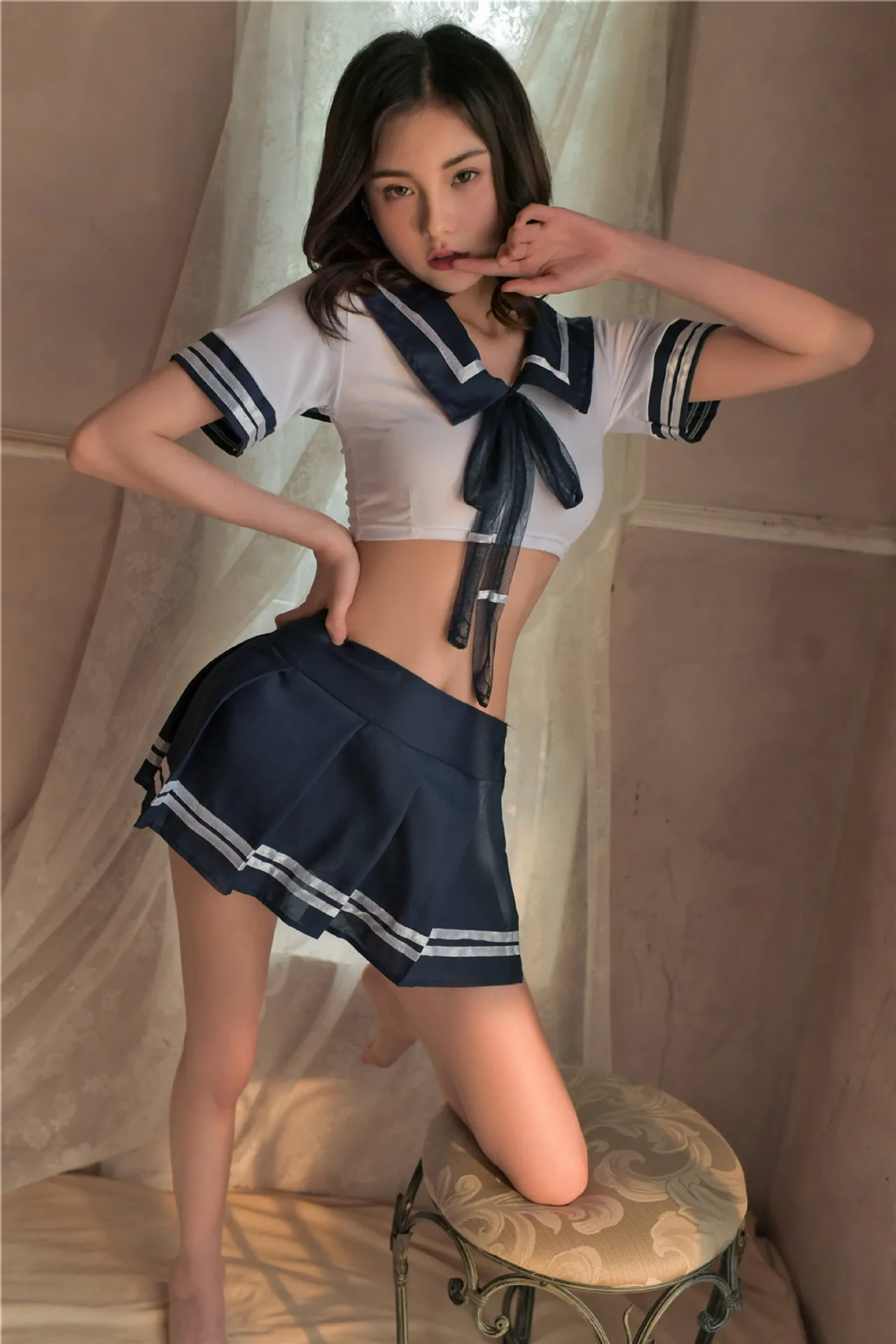 Erotic Sailor Uniform Roleplay Lingerie | Seductive Japanese Schoolgirl Set 13 3878950752