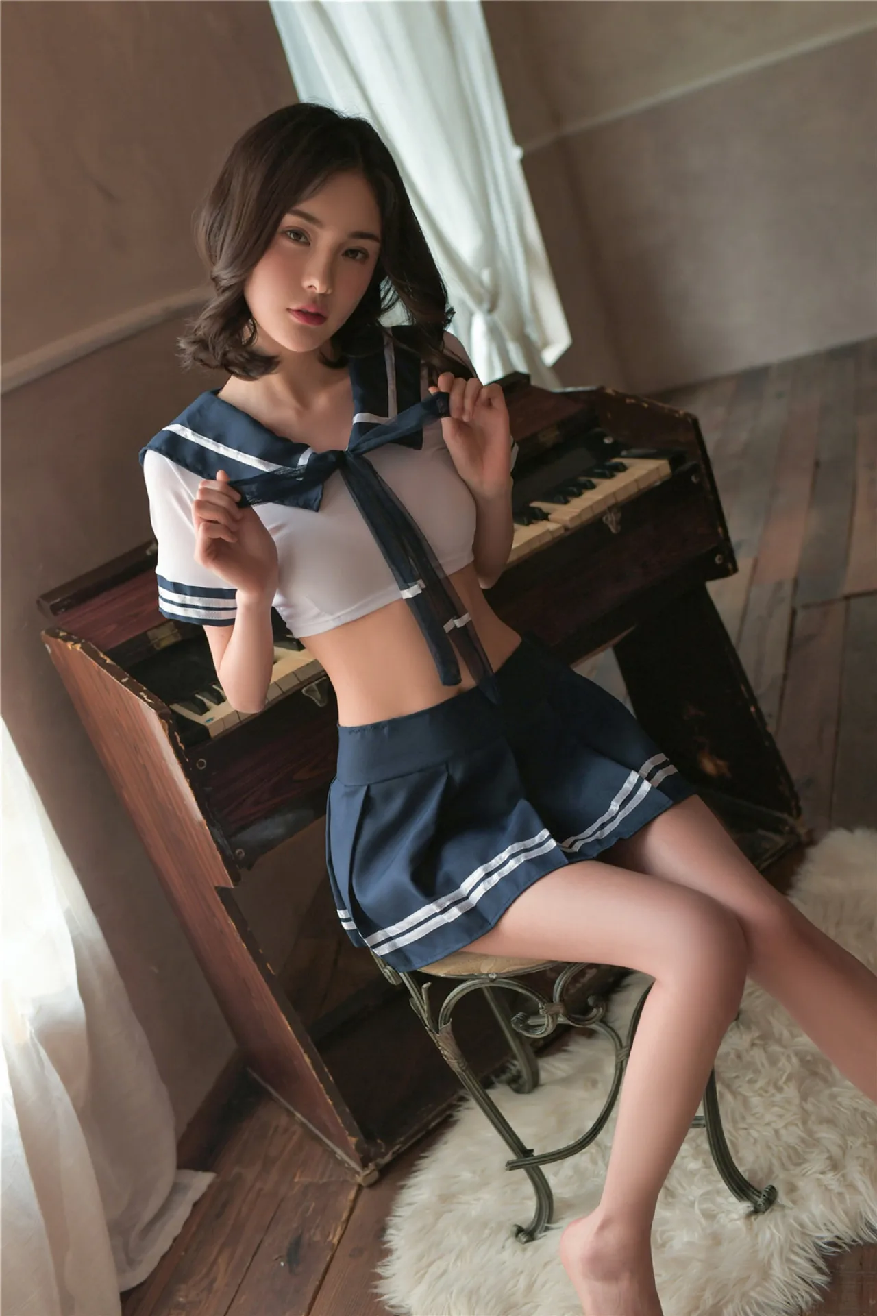 Erotic Sailor Uniform Roleplay Lingerie | Seductive Japanese Schoolgirl Set 12 470347732