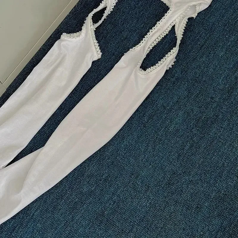 White Lace Suspender Thigh High Stockings – Lolita Over Knee Tights 13 119053389